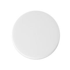 Jar of body care cream isolated on white, top view