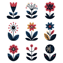 Blooming Flower Vector Design Elements: Elevate Your Creations with Floral Beauty