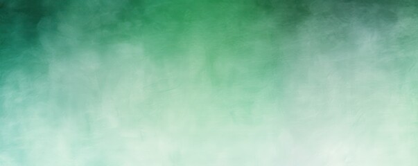 Fototapeta na wymiar Green and white gradient noisy grain background texture painted surface wall blank empty pattern with copy space for product design or text 
