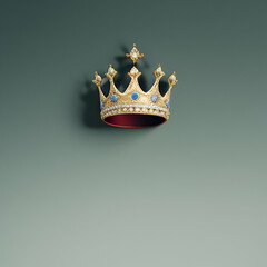 gold crown with diamonds - obrazy, fototapety, plakaty
