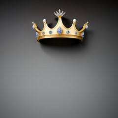 golden crown with diamonds - obrazy, fototapety, plakaty