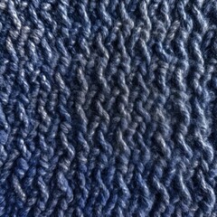 Indigo close-up of monochrome carpet texture background from above. Texture tight weave carpet blank empty pattern with copy space for product design