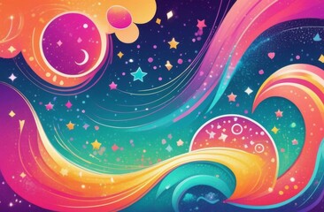 Abstract background with glitter effect, sparkling particles and smooth color transitions. - obrazy, fototapety, plakaty