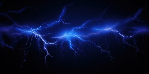 Indigo lightning, isolated on a black background vector illustration glowing indigo electric flash thunder lighting blank empty pattern with copy space