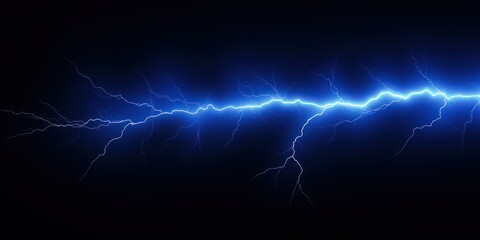 Indigo lightning, isolated on a black background vector illustration glowing indigo electric flash thunder lighting blank empty pattern with copy space