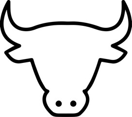 Vector of a cow head design on white background. Farm Animal. Easy editable layered vector illustration. Vector Bull