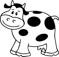 Vector of a cow head design on white background. Farm Animal. Easy editable layered vector illustration. Vector Bull