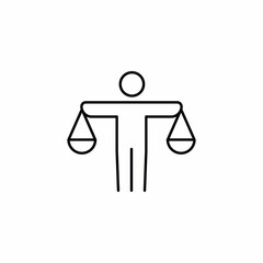 human scales balance court icon