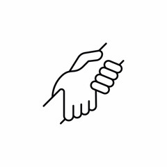hand pull support teamwork icon