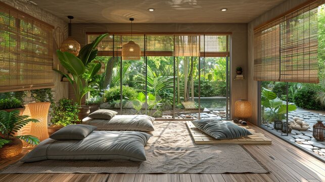 Spacious Room With Bed and Table