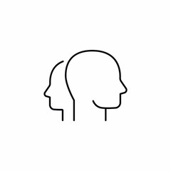 two heads persons group icon