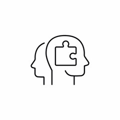 puzzle piece in head icon