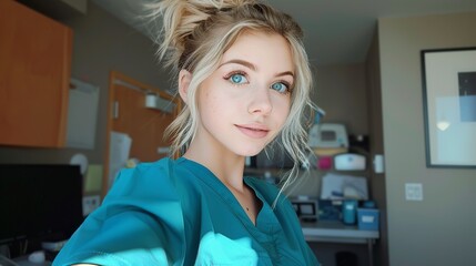 Selfie of a female doctor
