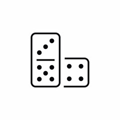 domino game block icon vector