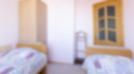 Abstract Light Blurred Photo Of Room Interior Of The Background