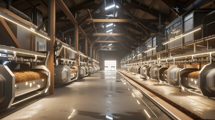 Obraz premium Modernized Farm AIDriven Automation for Efficient Livestock Care and Management