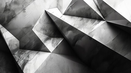 Geometric precision in wallpaper design, sharp lines and angles in a monochrome palette