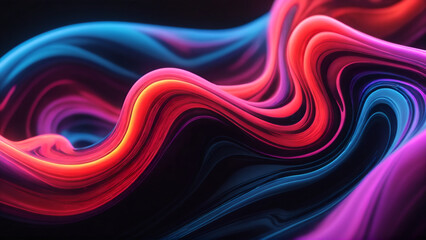 Abstract liquid background. Futuristic fluid backdrop. Neon smoke. Wave shape. Energy flow. Sci-fi stock illustration