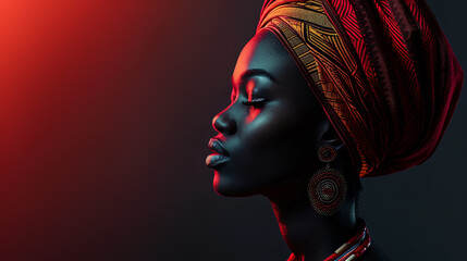 portrait of African woman from tribe - obrazy, fototapety, plakaty