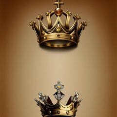 gold crown - obrazy, fototapety, plakaty