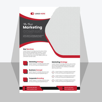 Corporate business flyer vector template design. 