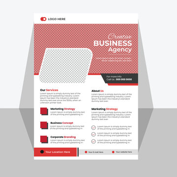 Corporate business flyer template design. marketing page design.