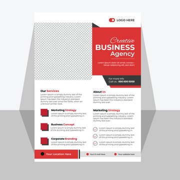 Corporate business flyer template. Company flyer vector design.