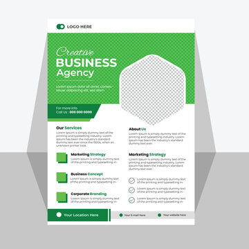 Corporate business flyer template design annual concept.