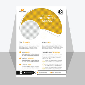 Corporate business flyer template design.