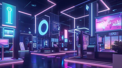 Immersive AI Technology Showcase CuttingEdge Demos and Digital Displays at Tech Expo