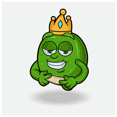 Lime Mascot Character Cartoon With Love struck expression.