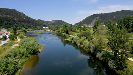 Fototapeta na wymiar View over Mondego river in Penacova