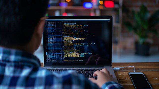 Efficient SEO Automation Python Scripts Streamline Audits for Maximum Results Back View of Developer at Work