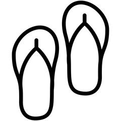 sandal line icon
