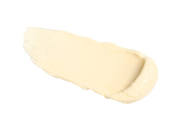 Tasty butter on white background, top view