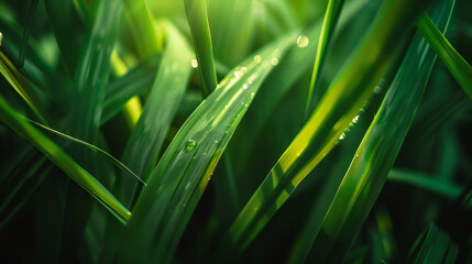 Abstract Nature Bliss: A Whimsical Fusion of Geometric Stripes and Vibrant Greens