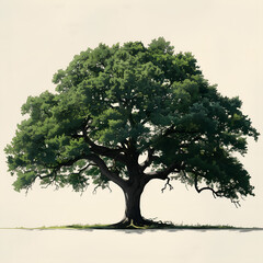 oak tree in full leaf - obrazy, fototapety, plakaty