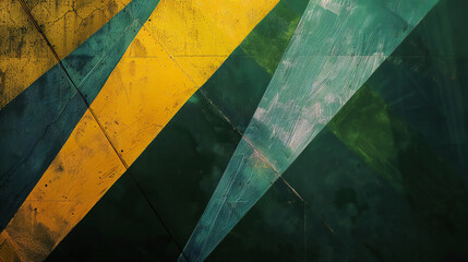 Vibrant Abstract Art: A Bold and Striking Composition of Green, Yellow, and Black Colors Swirling in an Elegant Abstract Background