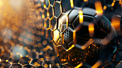Striking Contrast: A Black and Gold Abstract Geometric Background for Contemporary Designs