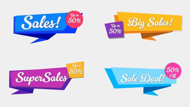Sale Discount Banners 01 , Fully Editable and Animated