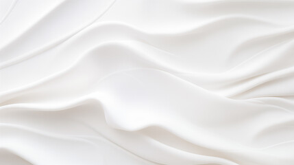 Fototapeta na wymiar Pure White Silk Texture, Elegant Soft Fabric with Gentle Waves