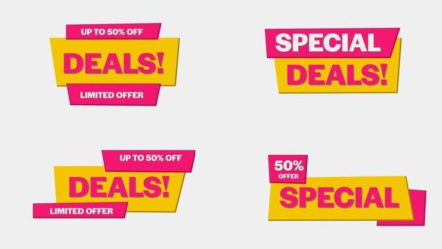 Sale Discount Banners 03 , Fully Editable and Animated