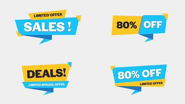 Sale Discount Banners 04 , Fully Editable and Animated