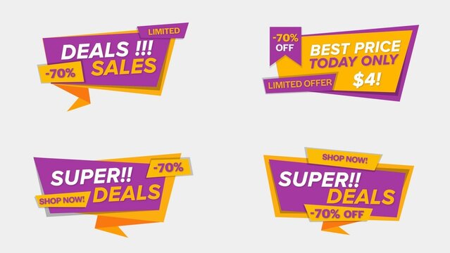 Sale Discount Banners 08 , Fully Editable and Animated