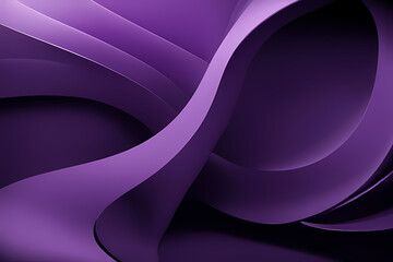 Abstract purple wavy lines flowing smooth curve gold gradient color in concept of luxury, technology, modern.