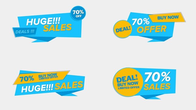 Sale Discount Banners 12 , Fully Editable and Animated