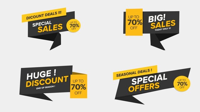 Sale Discount Banners 18 , Fully Editable and Animated