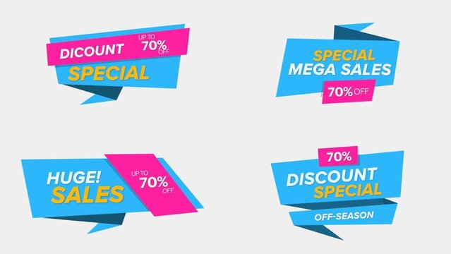 Sale Discount Banners 19 , Fully Editable and Animated