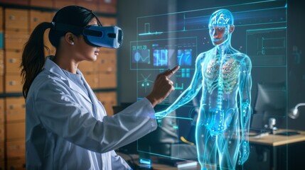 Innovative Medical Professional Using Virtual Reality to Study Human Anatomy