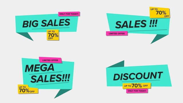 Sale Discount Banners 23 , Fully Editable and Animated